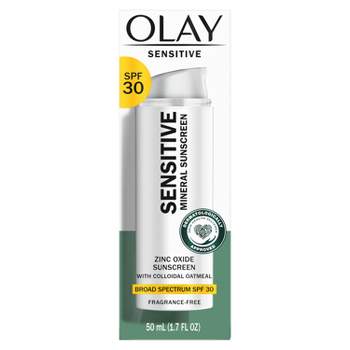 Olay Sensitive Mineral Face Sunscreen with Zinc Oxide - Fragrance Free - SPF 30 - 1.7 fl oz