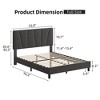 Twin/Full/Queen/King Size Bed Frame with Adjustable Headboard - 2 of 4