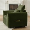 38.2" Teddy Fabric Arm Chair with Pillow,Modern Upholstered Accent Chair,Soft Lounge Seat for Living Room,Bedroom,Apartment-Baofuwish - 3 of 4
