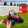 12V Kids Ride On Utv Truck Car w/Parent Remote Control, 2 Spring Suspension, Led Lights, Wireless Connection, Music for 3-8 Boys & Girls - 4 of 4