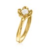 Ross-Simons 4-4.5mm Cultured Pearl Floral Jewelry Set: Earrings and Ring in 18kt Gold Over Sterling - 4 of 4