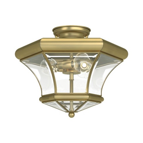 Livex Lighting Monterey 3 - Light Flush Mount in  Antique Brass - image 1 of 2