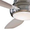 44" Minka Aire Modern Hugger Indoor Ceiling Fan with LED Light Remote Control Brushed Steel for Living Room Kitchen Bedroom Family - 3 of 4