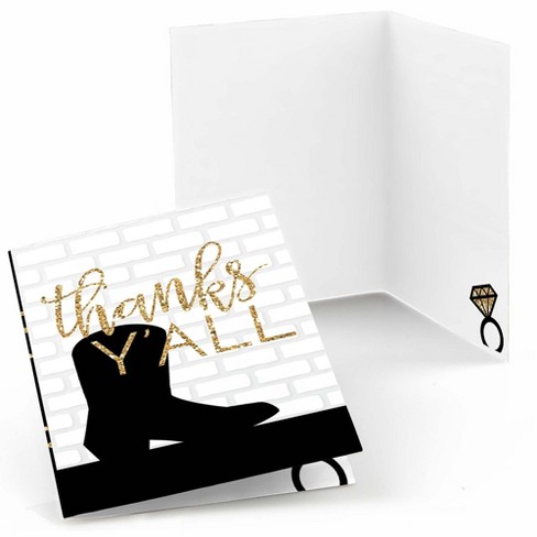 Big Dot Of Happiness Nash Bash Nashville Bachelorette Party Thank You Cards 8 Count Target