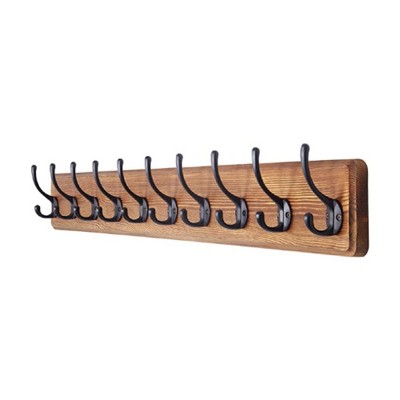 Apex Vanguards Large Black Pine Wood Coat Rack
