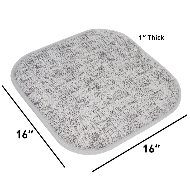Broadway Memory Foam No Slip Back 16" x 16" Chair Pad Cushion by Sweet Home Collection™, 5 of 7