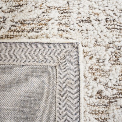 Ivory Abstract Handmade Tufted Wool Area Rug 3' x 5'
