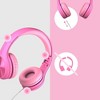 LiLGadgets Connect+ Pro Kids Headphones with Mic and Cord, SharePort Technology, Volume Limit 93db Wired Inline 3.5mm Jack- Pink - 4 of 4