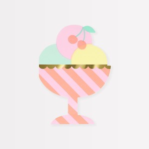 Meri Meri Ice Cream Sundae Napkins (Pack of 16) - 1 of 3