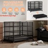 Heavy Duty Metal Dog Crate, 37 ”/42.5 ” /48 ” Dog Cage with Wheels Folding Indoor Dog Crate Perfect for Small Medium and Large Pets - 3 of 4