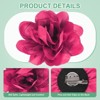 Unique Bargains Alloy Satin Fabric Big Rose Flower Dainty Brooches and Pins 4 Pcs - 2 of 4