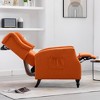 Recliner Chair With Seat Cushion, Buckle Backrest PU Reclining Sofa Chair, Modern Armchair Reading Chair - 4 of 4