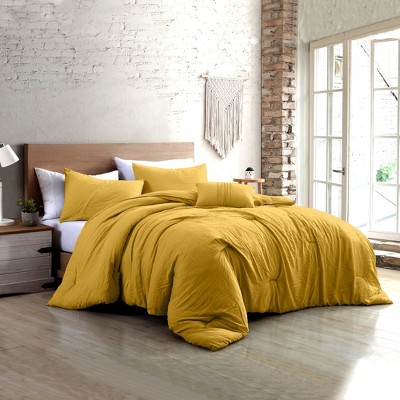 Modern Threads 4-piece Garment-washed Comforter Set Beck Gold