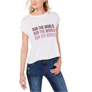 bar III Womens Run the World Graphic T-Shirt - 1 of 1