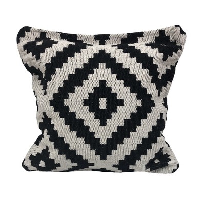 HomeRoots 24" Black and White Throw Pillow