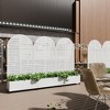 PexFix 72 in. H x 35 in. W White Metal Arch Wall Planter Box with Trellis for Climbing Plants - 4 of 4