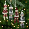 Northlight 4ct Red and Gray Girls with Scarves Christmas Doll Ornaments 12" - 2 of 4