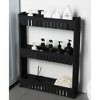 Evideco French Home Goods Multi-Purpose Slim Rolling Cart - 3-Tier Utility Organizer for Bathroom, Kitchen & Dorm - Available in White, Grey, Black - 2 of 4