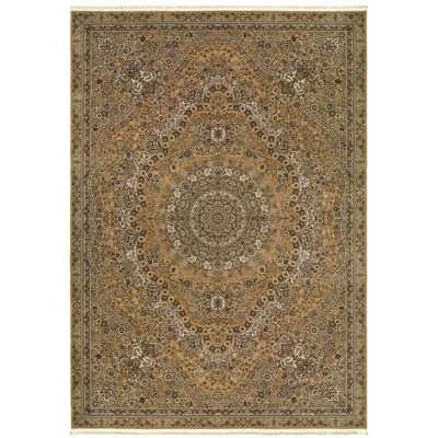 Oriental Weavers Masterpiece 8022J Gold/ Ivory Indoor Area Rug - 5'3" x 7'6"