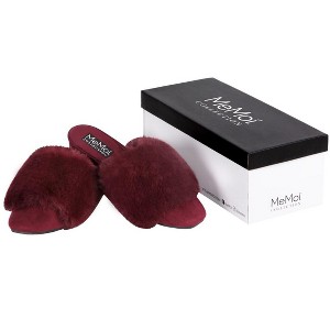 Memoi Women's The Iris Wedge Plush Faux-Fur Plush Slippers - 1 of 4