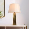LNC Flabellum 25.5-in Modern Bedside/Standard Table Lamps, Antique Goldleaf with Fabric Shade - 2 of 4