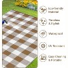 Outdoor Rug Large Waterproof UV Resistant Plastic Straw Reversible Rug, Modern Checkered Rugs Camping Carpet for RV Beach Backyard - 3 of 4