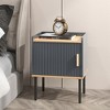 Costway Nightstand Bedside End Table with Door Cabinet for Living Room Bedroom - 4 of 4