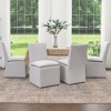 KINWELL 21"W Performance Fabric Dining Chair with Casters (Set of 4) - 2 of 4