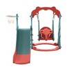 VYNXARIA 3 - in - 1 Toddler Slide, Swing Set with 1 Basketball Hoop - Vibrant Red - 3 of 4