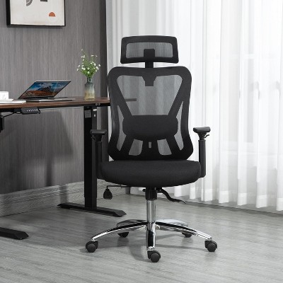 Ergonomic Mesh Desk Chair High Back Computer Chair with Liftable Armrest Adjustable 3D Headrest Lumbar Support Swivel Executive Task Chair
