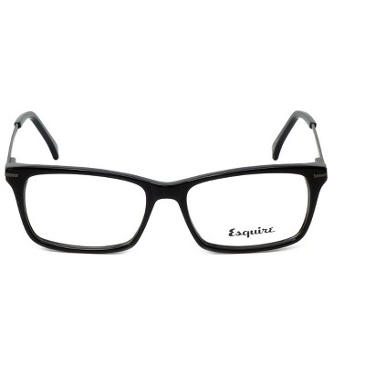 Esquire Designer Reading Glasses EQ1500 in Black 53mm with Case +0.25