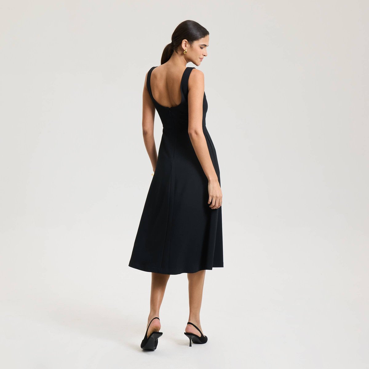 Женские платья A New Day Women's Sleeveless Tailored Midi Dress - A New Day™ Black XS — фото 3