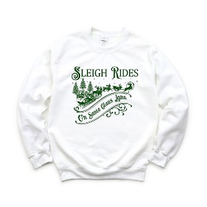 Simply Sage Market Women's Graphic Sweatshirt Sleigh Rides On Santa Claus Lane - 1 of 2