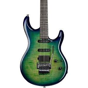 Ernie Ball Music Man BFR Luke 4 HSS Floyd Rose Electric Guitar Green Tide - 1 of 4