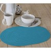 Home Mart Goods Blue Extra Thick Woven Trivet Oval Placemats Natural Cotton Hot Potholder Mat Heat Resistant - 12"x8.5"(Pack of 4) - 3 of 4