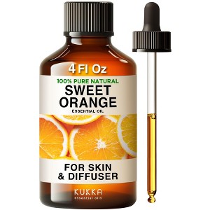 KUKKA Sweet Orange Essential Oil - 4 Fl Oz 100% Pure Natural Orange Oil Citrus Scent - 1 of 4