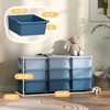 FONTOI 3 Tier Kids Storage Unit with 9 Bins for Boys Girls Toddlers, Toy Organizer for Kids Bedroom Nursery Kindergarten, Blue, 14.5"*22.3"*44.5" - 3 of 4