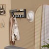 Sorbus 16 Inch Floating Wall Shelf with 5 Heavy Duty Hooks – for Entryway, Bathroom, Bedroom, Kitchen, or Mudroom - 4 of 4