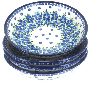 Blue Rose Polish Pottery 1013 Zaklady Large Salad Bowl Set - 1 of 1