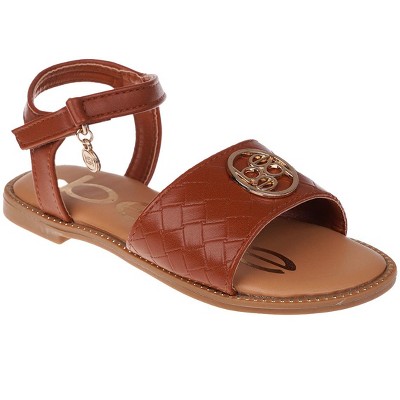 bebe Girls' Sandals - Open Toe Flat Sandals for Girls, Stylish and Comfy Sandals (Toddler/Little Girl/Big Girl)