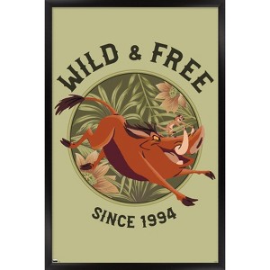 Trends International Disney The Lion King 30th - Wild & Free Framed Wall Poster Prints - 1 of 4