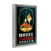 Stupell Industries Vintage Hotel Zurich with Lobster Black Framed Giclee Art - 3 of 4