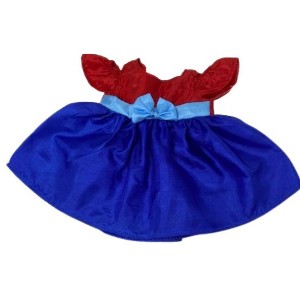 Doll Clothes Superstore Bright Red And Blue Dress Fits 15 Inch Baby Dolls - 1 of 4