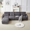 KTMBDW 126" Sectional Couches for Living Room, L Shaped Couch, 4-Seat Sofa Set with Corduroy Fabric for Home Furniture - 2 of 4