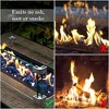 GASPRO 20 lbs Fire Glass for Propane Fire Pit, 1/2-Inch Reflective Fireplace Glass Rocks for Fire Pit Table, Cobalt Blue - 4 of 4