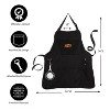 Evergreen Oklahoma State University Black Grill Apron- 26 x 30 Inches Durable Cotton with Tool Pockets and Beverage Holder - 3 of 4
