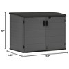 Suncast Stow-Away Horizontal Storage Shed, All-Weather Outdoor Unit, Peppercorn - 2 of 4