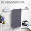 Itopfox 4 Piece Stainless Steel Bathroom Hardware Set Includes 24 Inch Towel Bar Hand Towel Holder Hook Toilet Paper Holder Shelf - 2 of 4