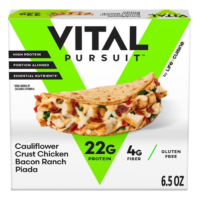Vital Pursuit Gluten Free Frozen Cauliflower Crust Chicken Bacon Ranch Piada High Protein Food - 6oz