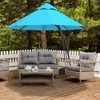 Tangkula 11ft Patio Cantilever Hand Push Offset Hanging Umbrella w/ Wheels Base - 3 of 4